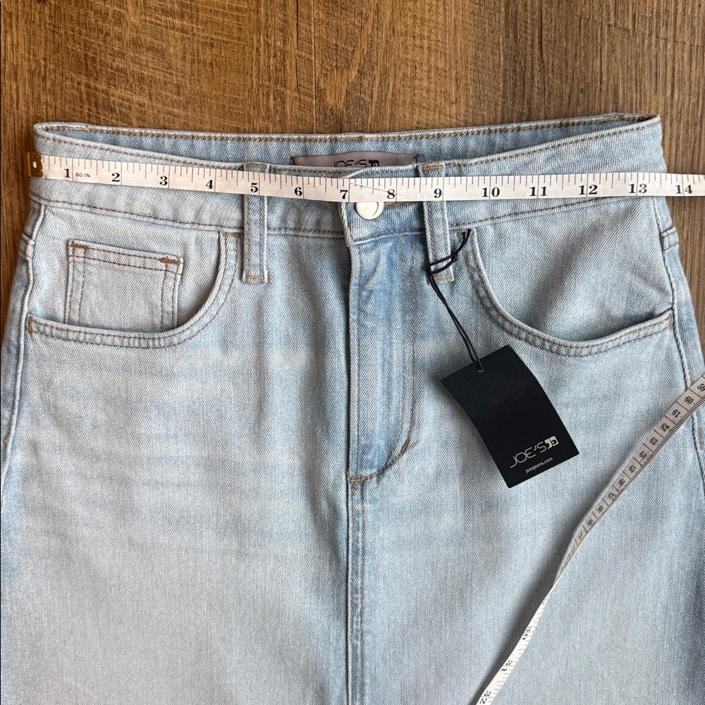 NWT Joes Jeans Margo Denim Midi Skirt Light Wash Women’s Size 26 - Picture 8 of 12